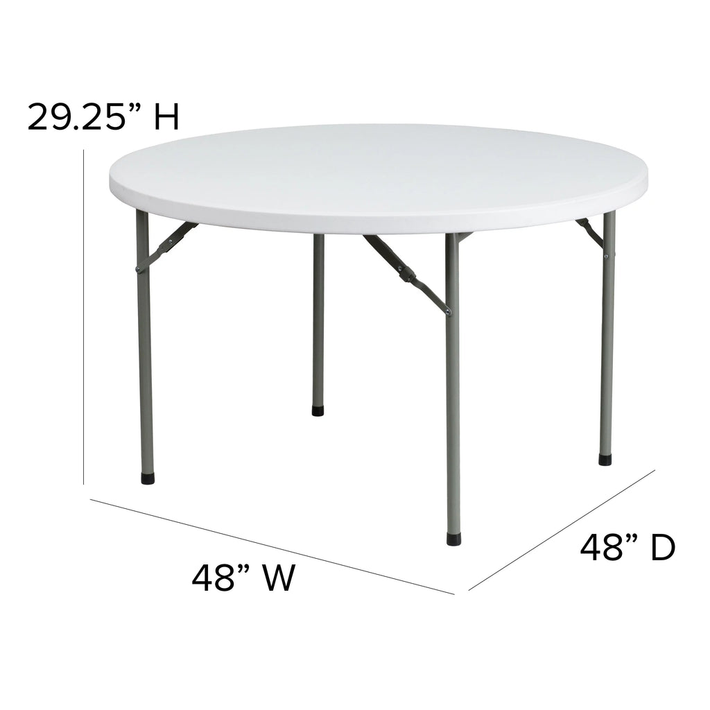 4' Round Plastic Folding Banquet Table B4334