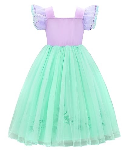 Girls Little Mermaid Princess Dress Costume C4359