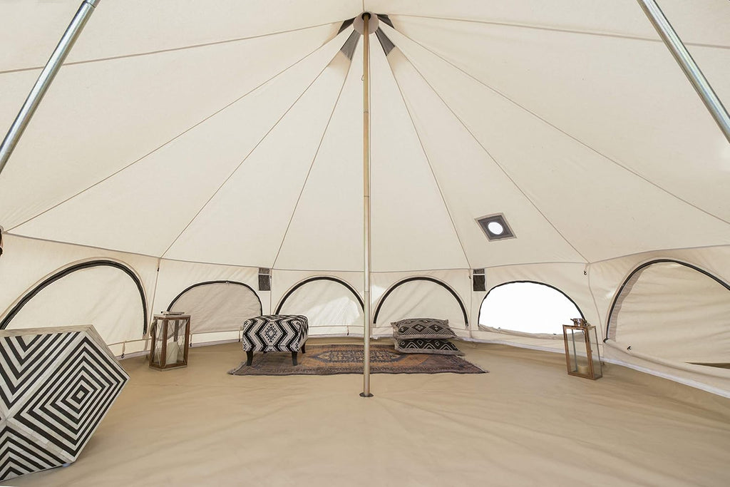 Canvas Bell Tent for Camping & Glamping with Stove Jack B396