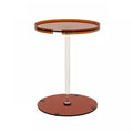 Transparent Acrylic Side Table, Round Slim Nightstand, Simple Lucite Vase Display Table, Home Decor Small Table, 40 * 53Cm,Sofa Side Table, Compact End Table for Living Room,Black