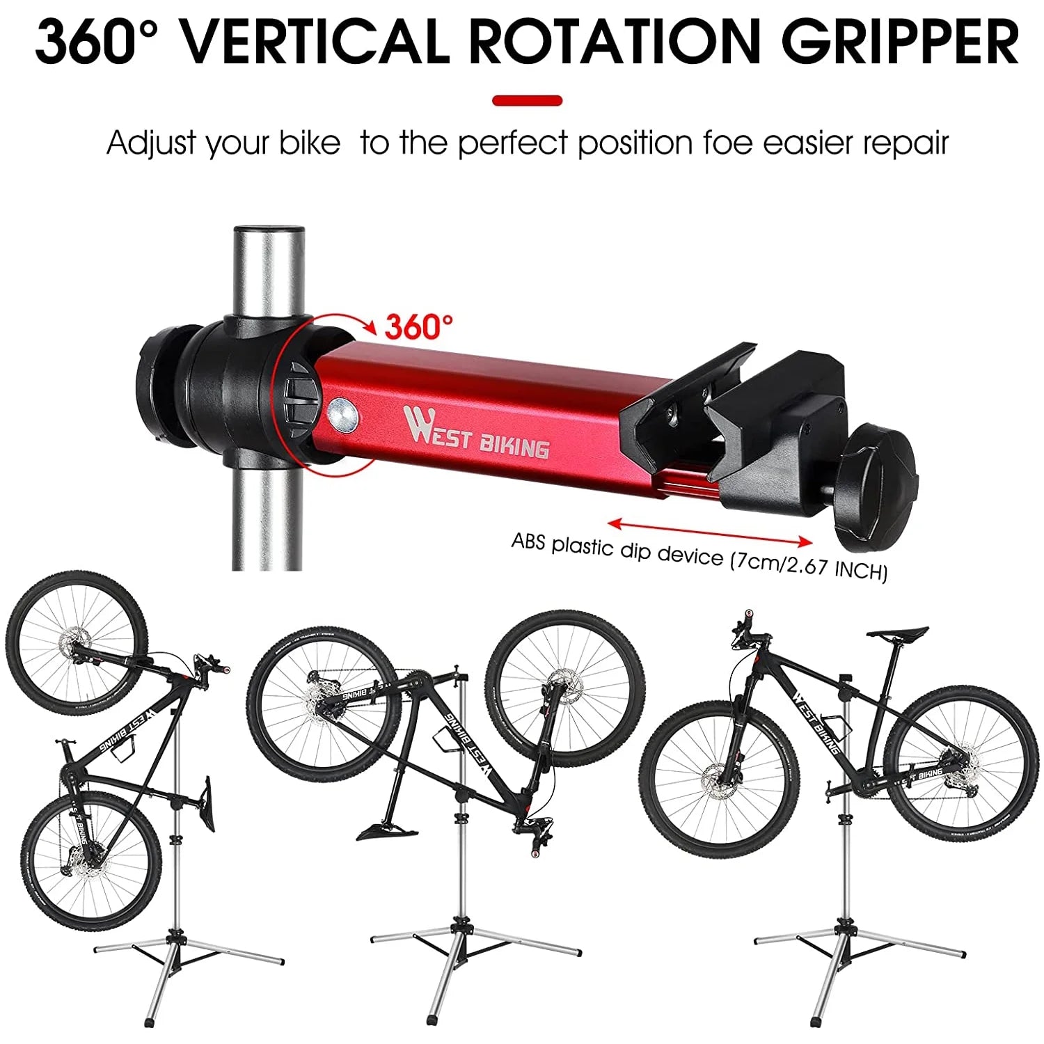 Adjustable Bike Repair Stand with Tool Tray V344739