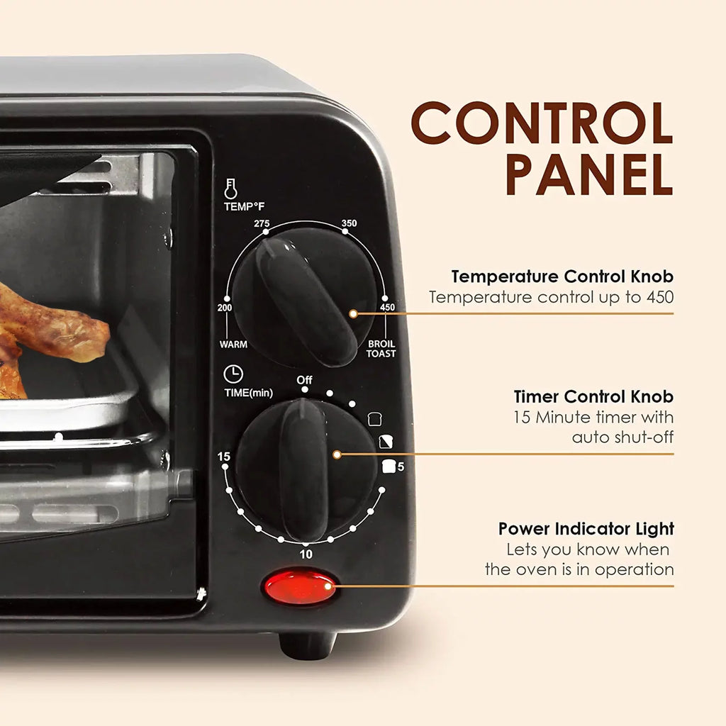 2 Slice Countertop Toaster Oven with 15 Minute Timer, Black G5610