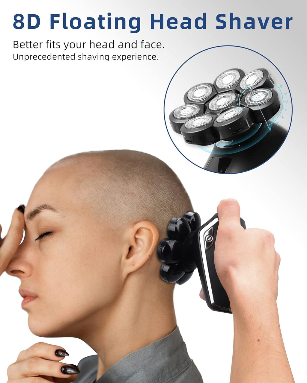 Electric Head Shaver for Bald Men, Cordless Rechargeable, Wet and Dry, 2 Pack Q368150