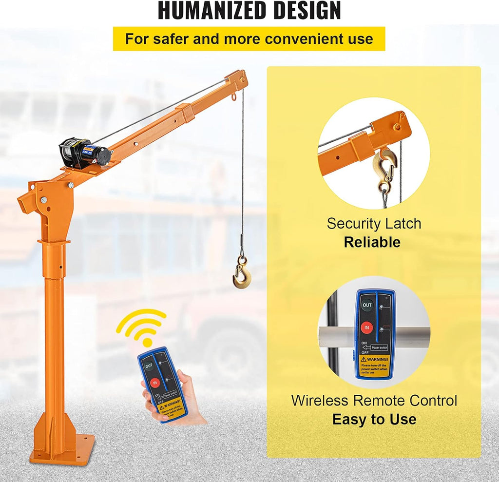 Truck Crane Frame with Adjustable Telescopic Boom, Single & Double Cable Lifting Modes X44469
