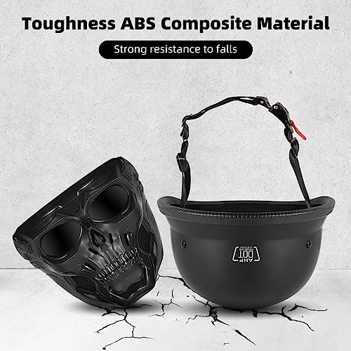 Motorcycle Half Helmet with Face Shield, DOT Approved Retro Style X5103