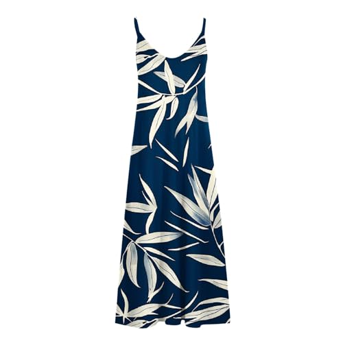Womens Summer Print Maxi Dress V Neck Casual Beach Dress Q3917