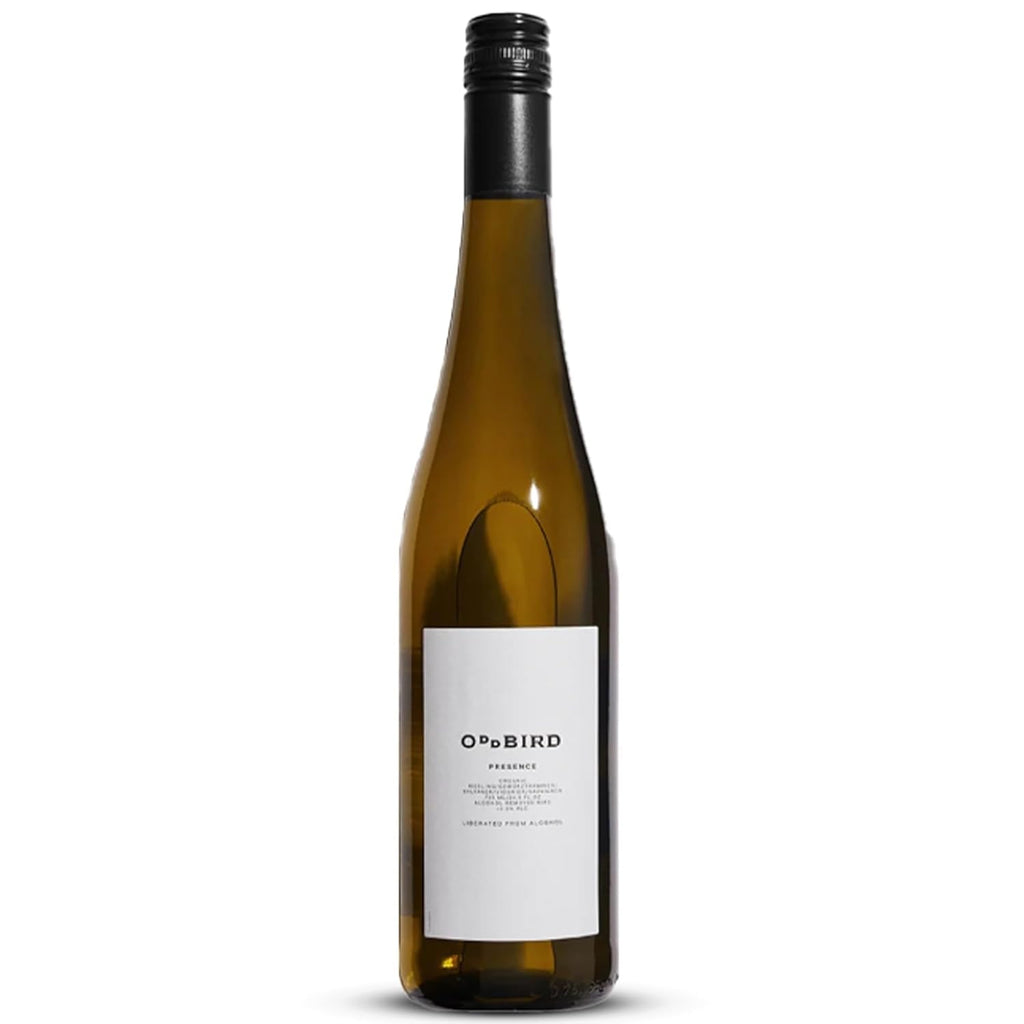 Oddbird Presence, Non-Alcoholic White Wine, Organic Grape Varietal De-Alcoholized from the South of France, Floral, Citrus, & Crisp, 25.4 Fl Oz Bottle