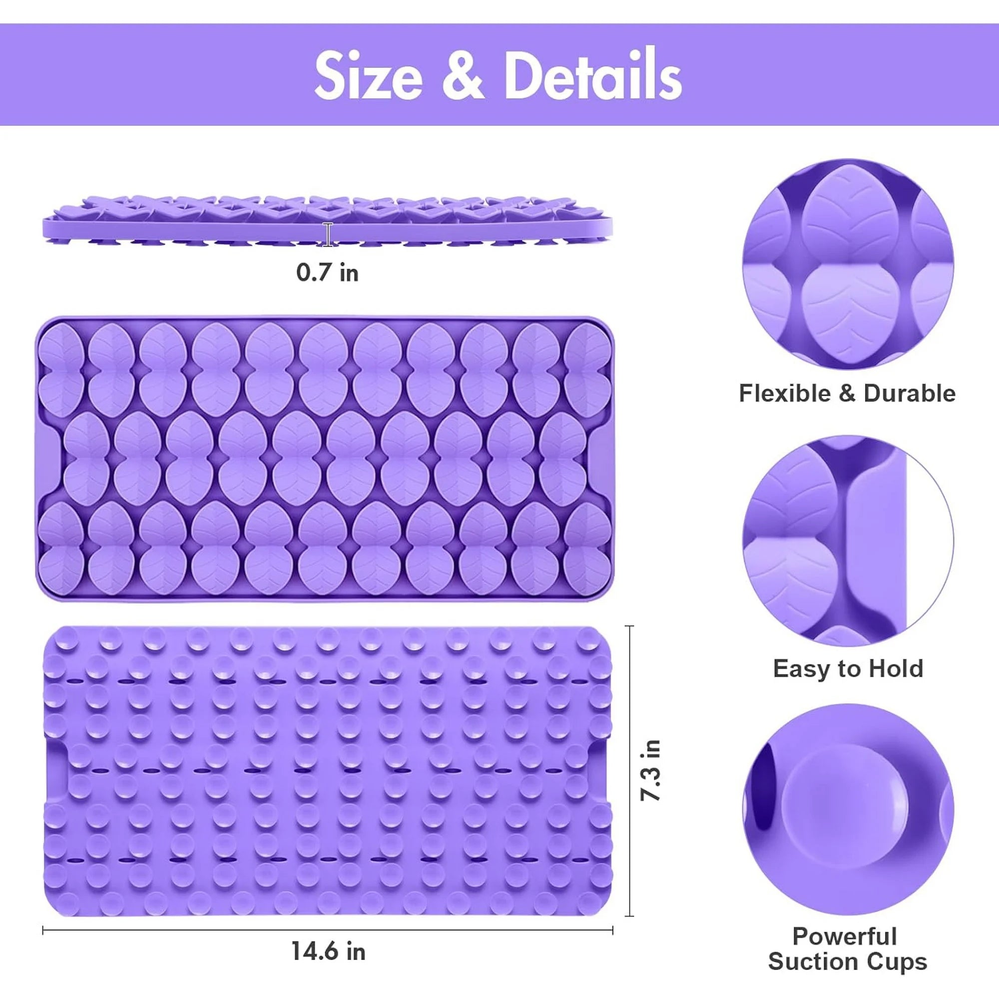 Silicone Snuffle Mat for Large Dogs, Slow Feeder Lick Mat with Suction Cups Y688685