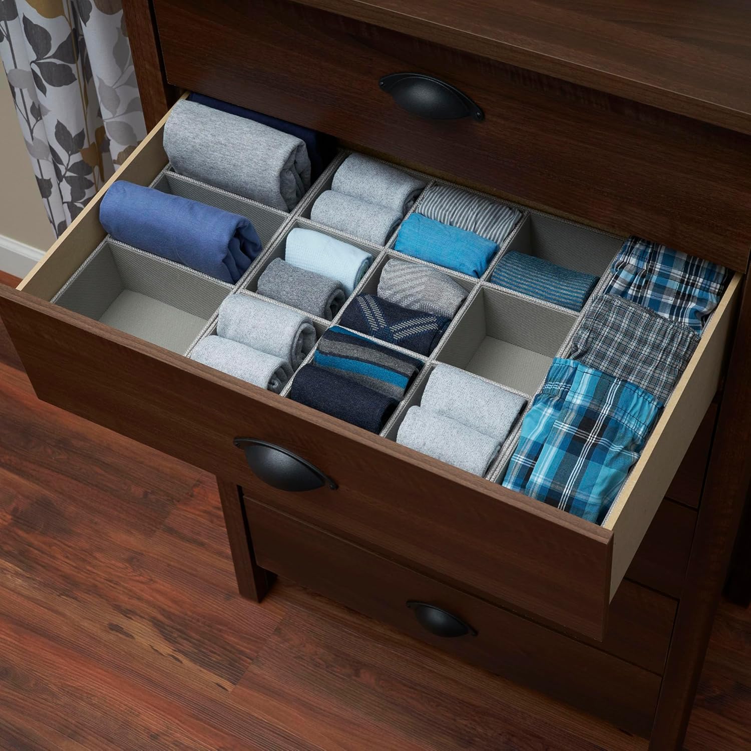 Deep 3 Section Drawer Organizer Box for Storage U574