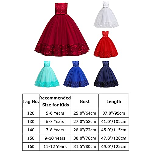 Long Lace Dress for Girls Wedding Bridesmaid Pageant D672830