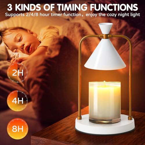 Candle Warmer Lamp with Timer and Dimmable Light for Jar Candles P9448