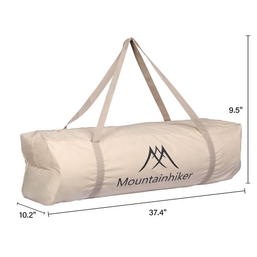 Mongolian Yurt Tent for Family Camping, Waterproof with Mosquito Net Doors S4556
