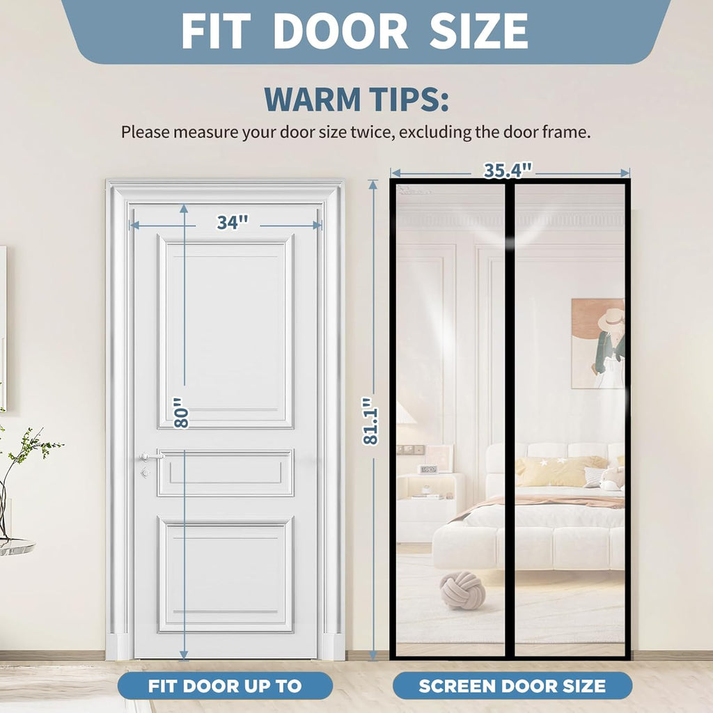 Transparent Insulated Door Curtain Magnetic Thermal Screen V688254