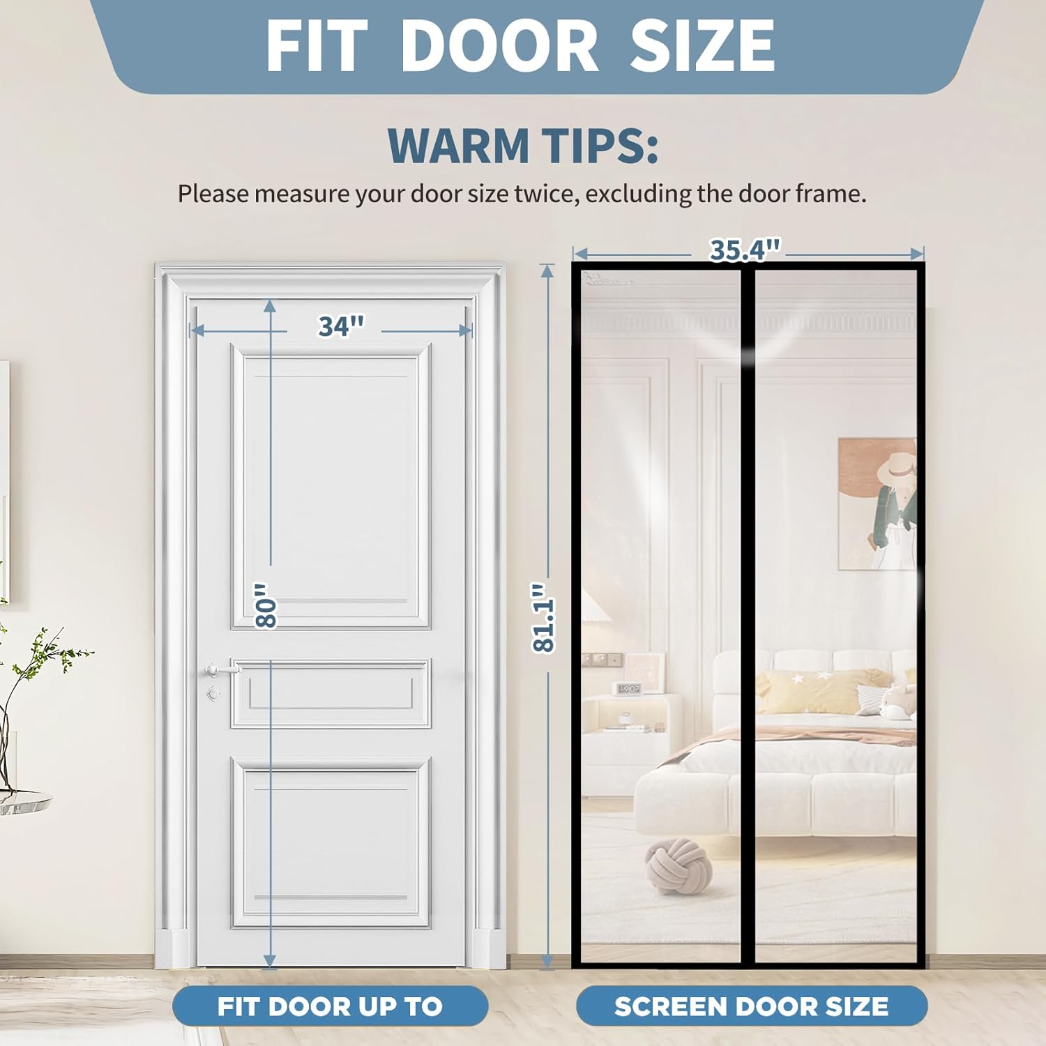 Transparent Insulated Door Curtain Magnetic Thermal Screen V688254