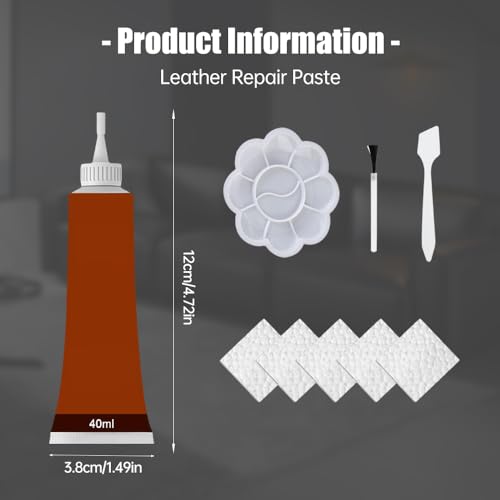 Leather Repair Kit for Furniture and Car Seats, White V36575