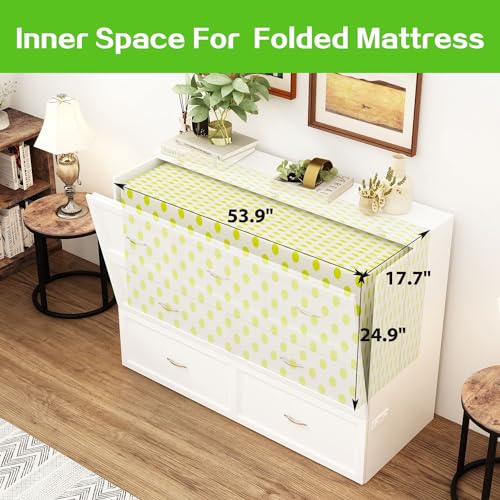 Queen Murphy Bed with Charging Station and Drawer L600618