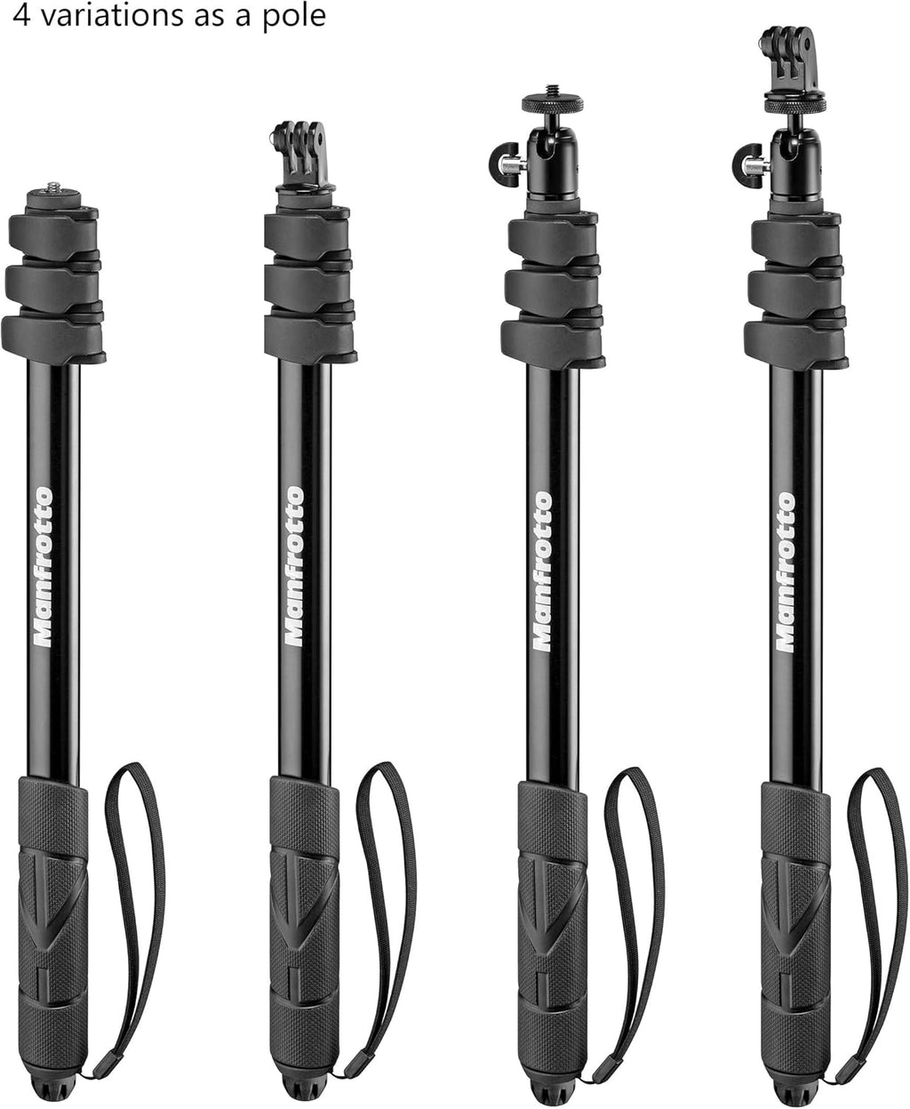 2-in-1 Monopod & Pole, Black, 2-Pack C253