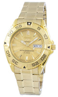 Seiko 5 Sports SNZB26J1 Men&s Japan Gold Tone Stainless Steel 100m Automatic Dive Watc1