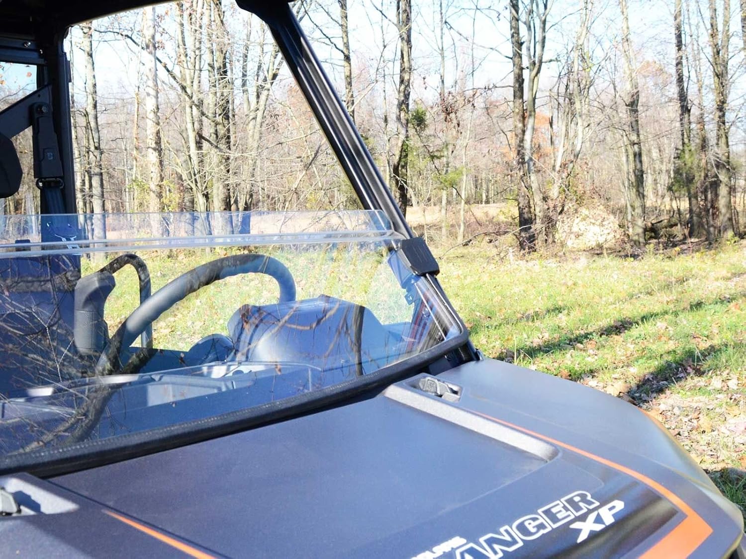 Heavy-Duty Scratch-Resistant Half Windshield for Polaris Ranger XP 1000, 1/4" Clear Polycarbonate S81939