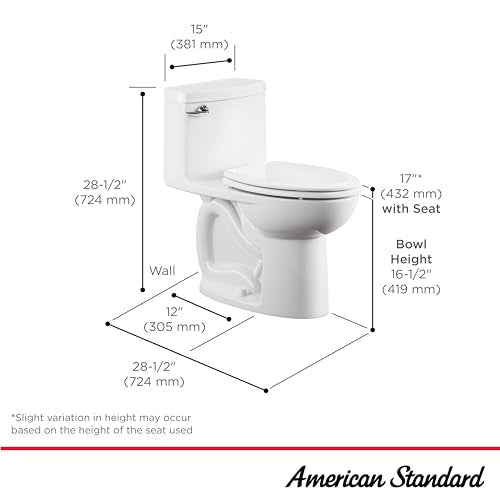 Compact 1-Piece Elongated Toilet with Seat I3088