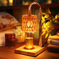 Candle Warmer Lamp - Candle Warmer with Timer, Brightness Adjustable Candles Lamp Warmer, Champagne Resin Lamp Shade Flameless Wax Melt Warmer Home Decor,Christmas Gifts(Candles and Cups Not Included)