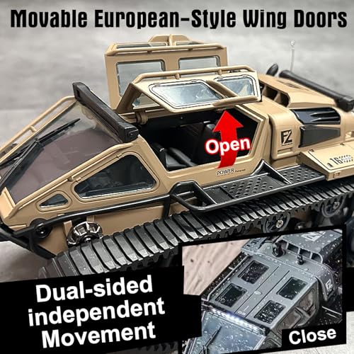 RC Military Truck Off-Road Remote Control Car, 2.4Ghz 4WD 1:18 Scale Toy for Kids V172648