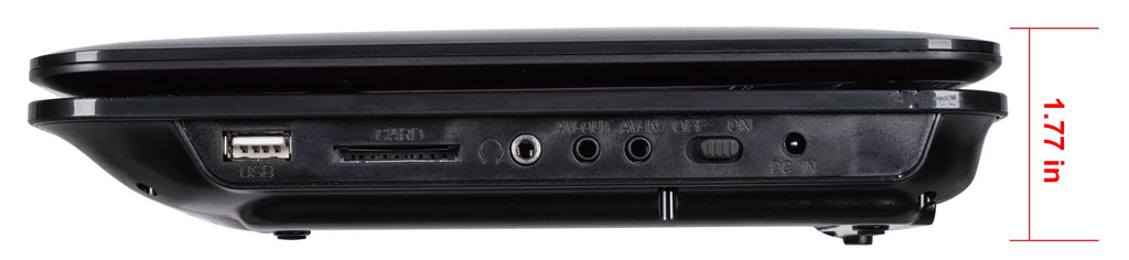 10" Portable DVD/Media Player with 5 hr. Battery, Black P76156