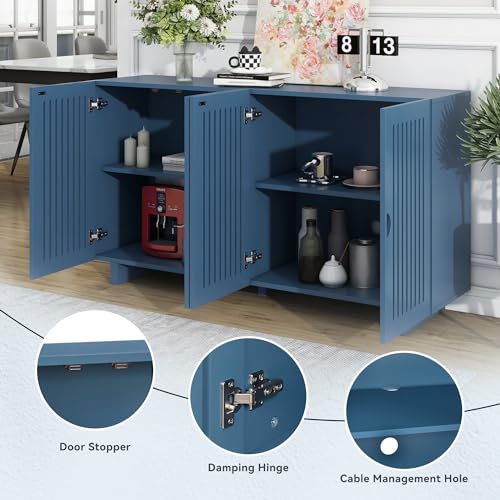 Buffet Cabinet with Storage, 2 Adjustable Shelves, Modern Sideboard for Dining Room P2211