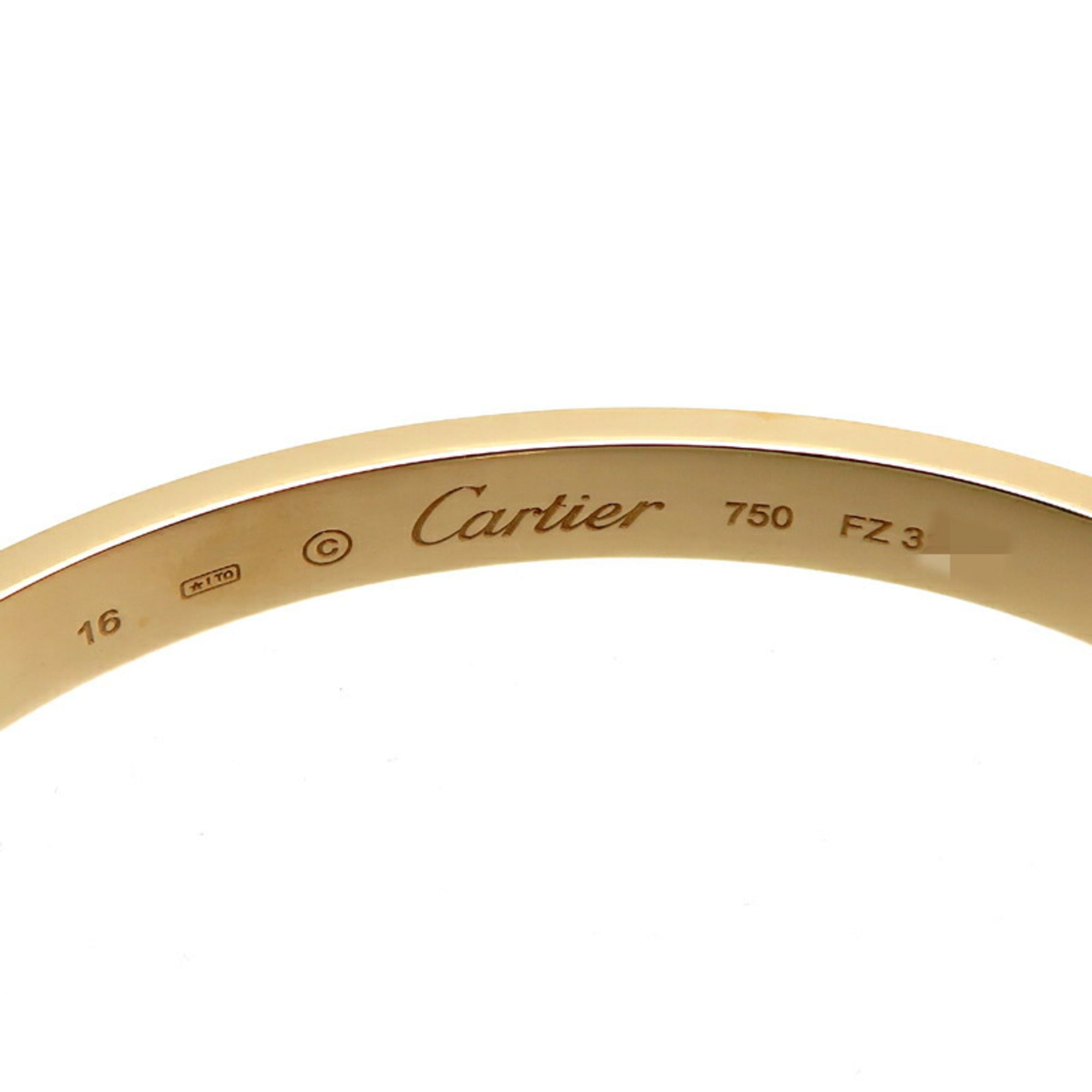 Pre-Owned 750 Yellow Gold Women's Open Bangle T745537