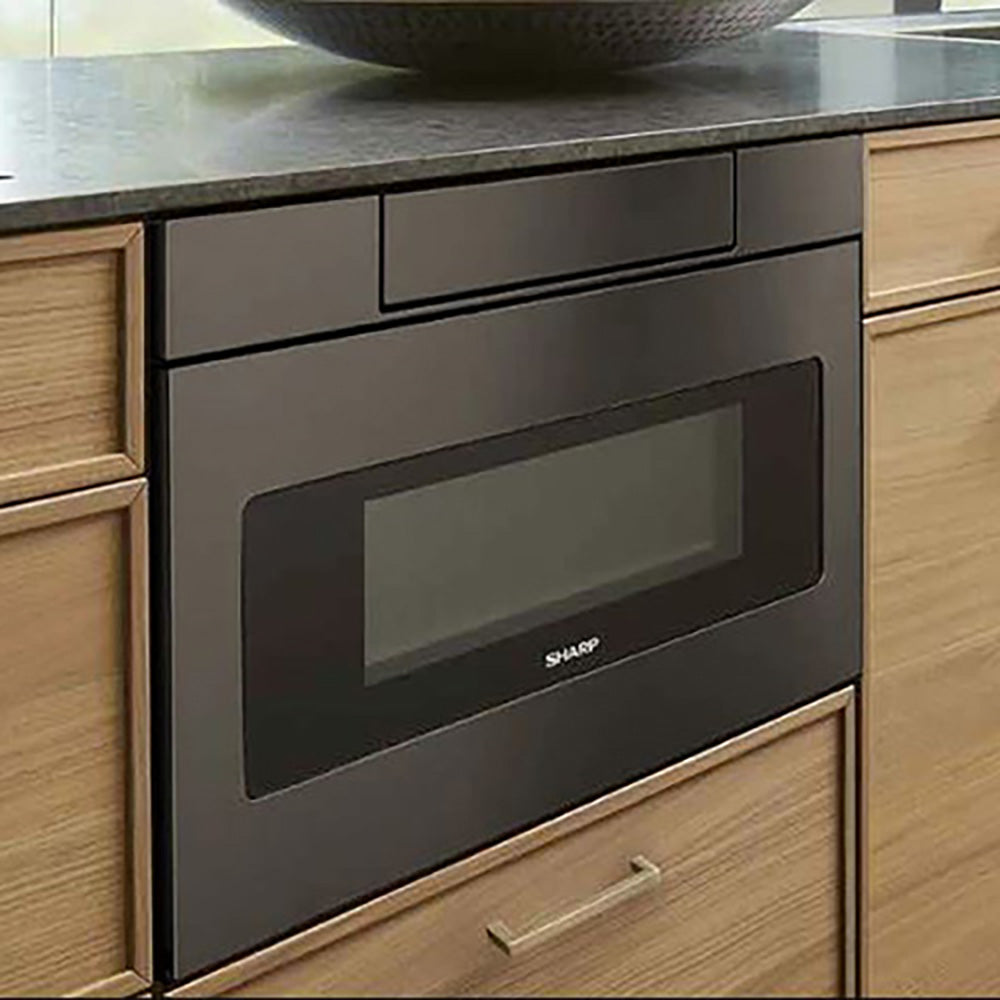24" 1.2 cu. ft. 950W Microwave Drawer Oven, Black Stainless Steel B781801