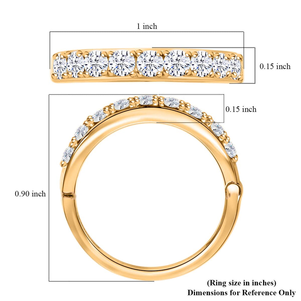Moissanite Round Eternity Band Ring for Women, Size 9 E452160