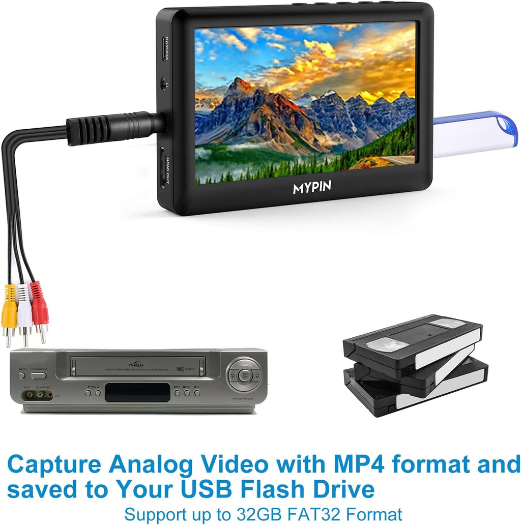 4.3" AV Video Capture Box, Analog to Digital Converter for VHS, HI8, Camcorder S432