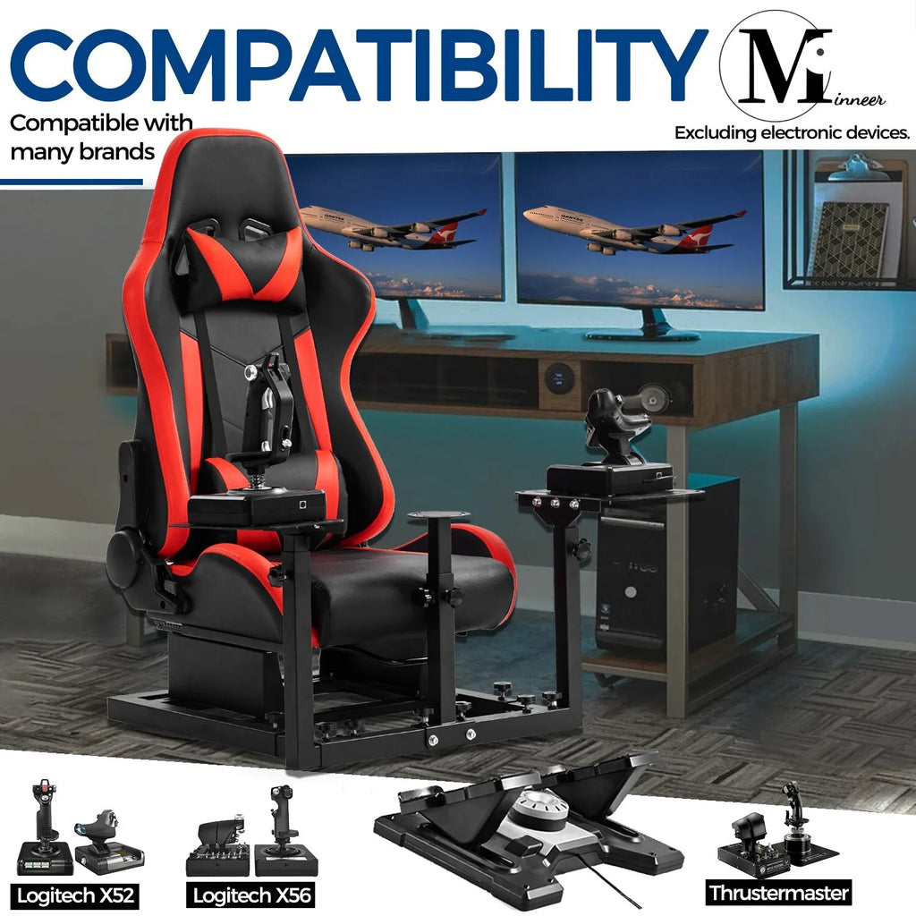Flight Simulator Cockpit with Red Seat for PC and Console V35155