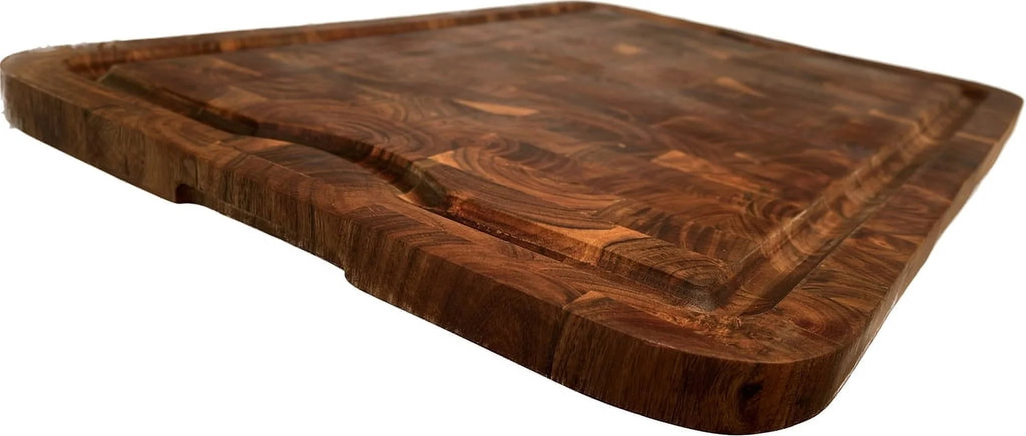 Organic End-Grain Acacia Cutting Board with Juice Groove, 24 x 16 x 1 R2500
