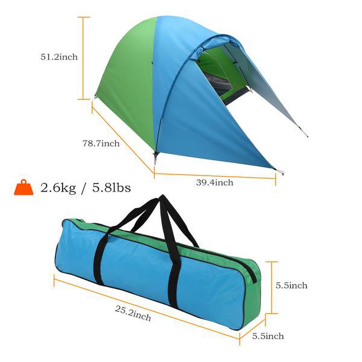 4-Person Double Layer Family Camping Tent for Hiking M7118