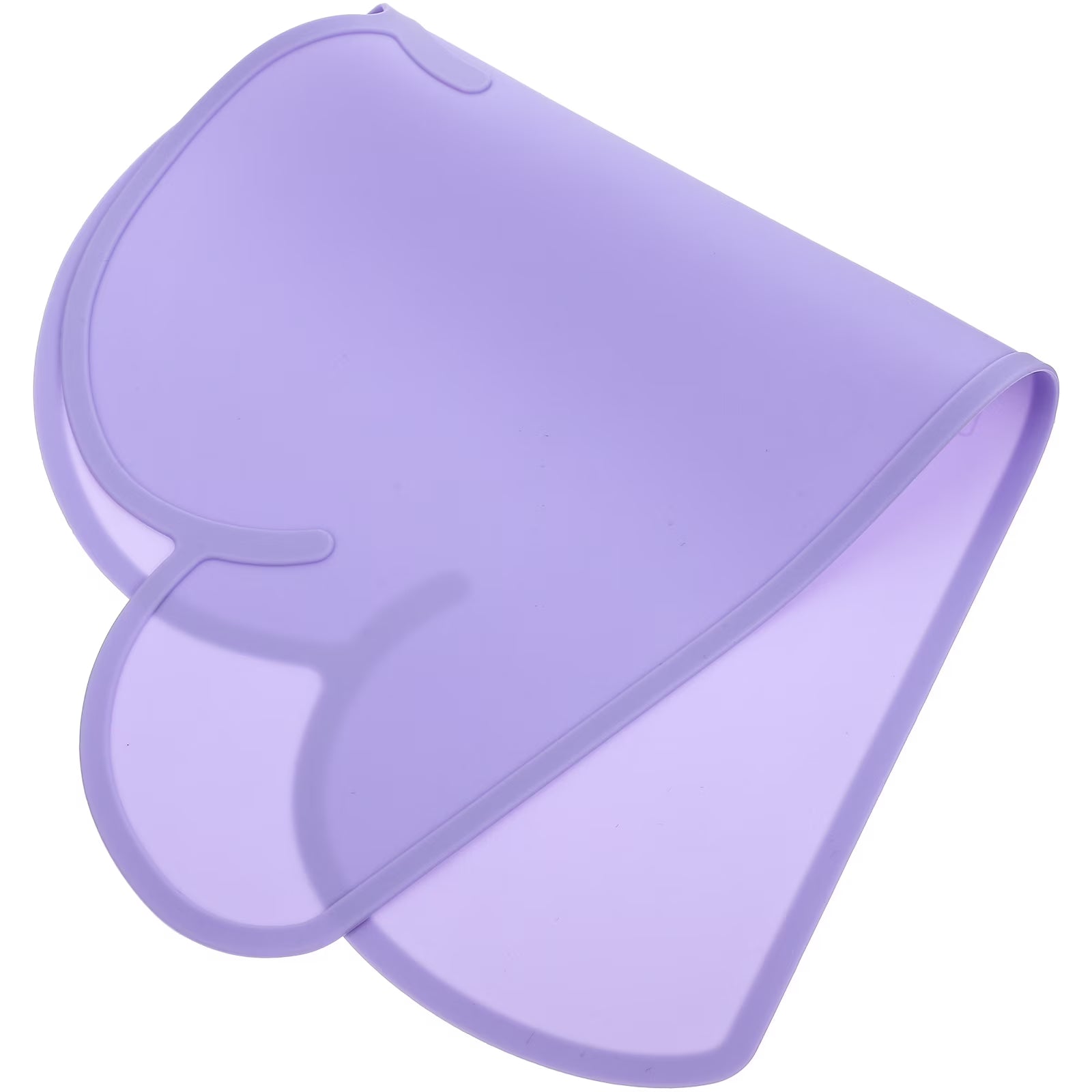 4 Pieces Silicone Pet Placemat Mats Dog Splash Pad Food for Bowls Pads Child Purple
