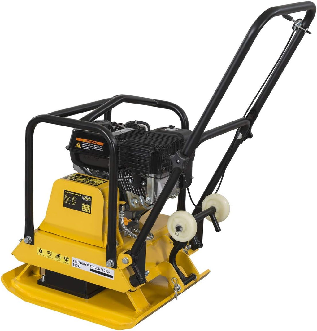 6.5hp Walk Behind Plate Compactor 2248lbs Force Foldable Handle S6932