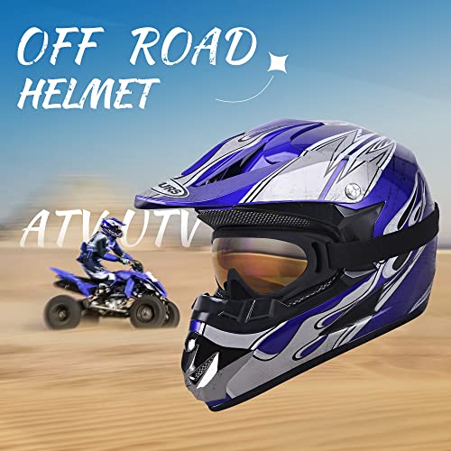 Off-Road Motorcycle Helmet with Goggle, Gloves & Mask V369861