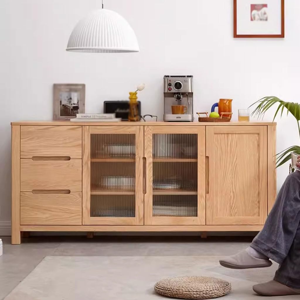 Solid Wood Sideboard Buffet Cabinet with Storage T8434