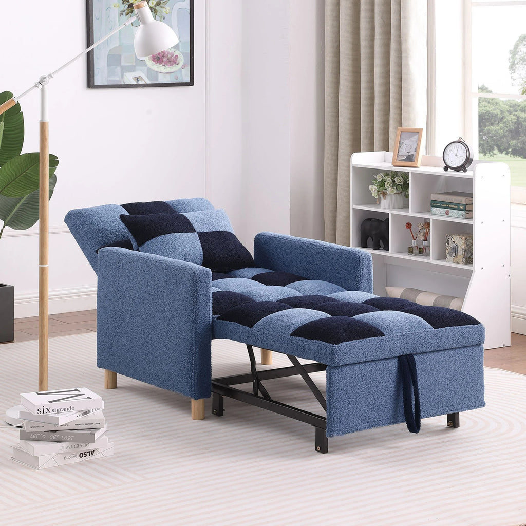 Convertible Sleeper Sofa Chair Bed with Pillow B791