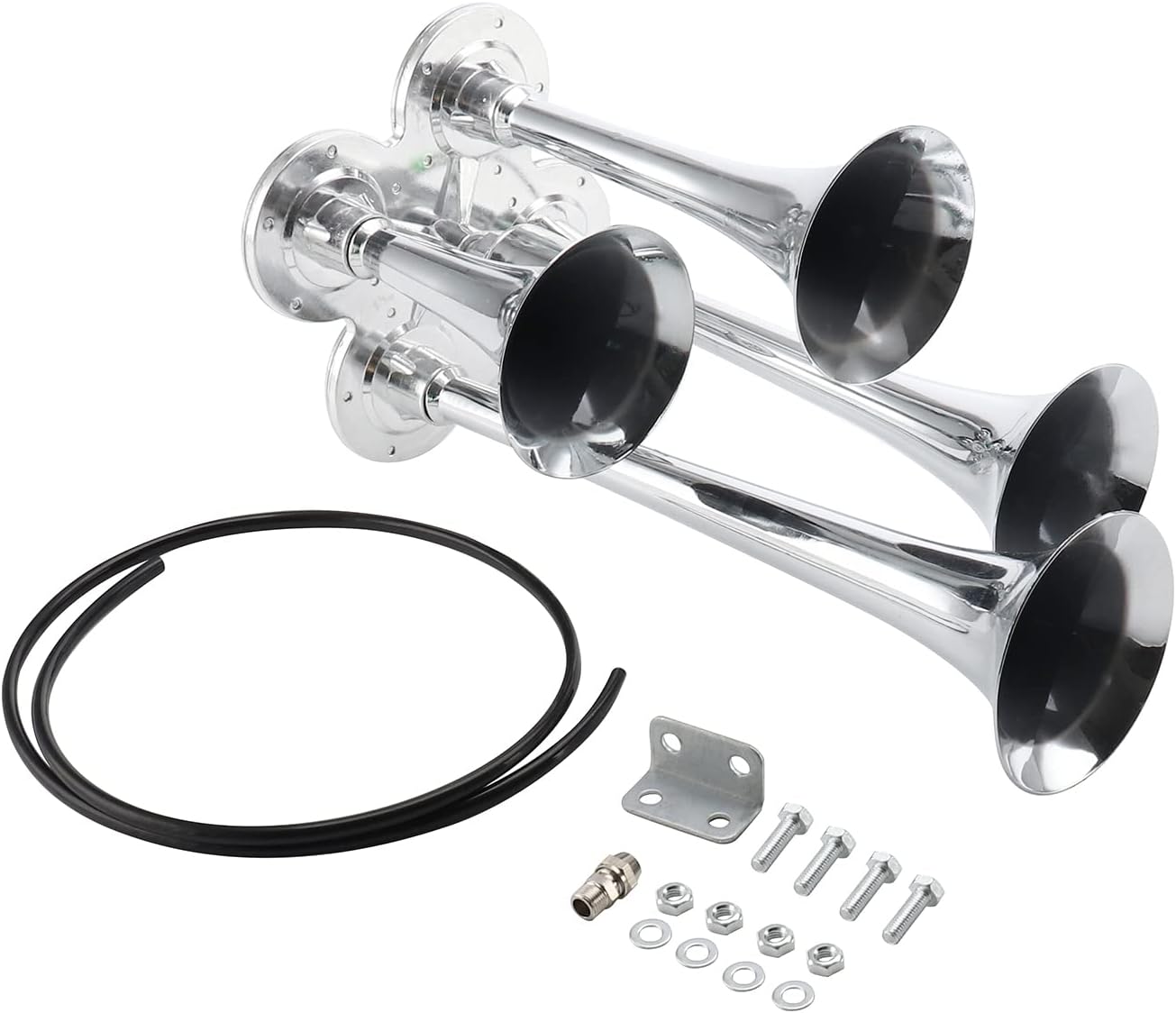 12V Train Horn Kit for Truck SUV Car, 170dB, Silver, 2 Pack M3433