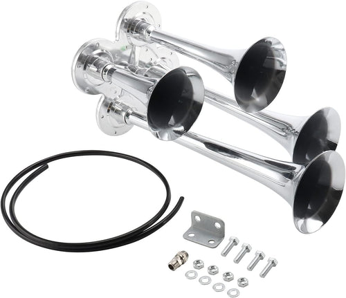12V Train Horn Kit for Truck SUV Car, 170dB, Silver, 2 Pack M3433