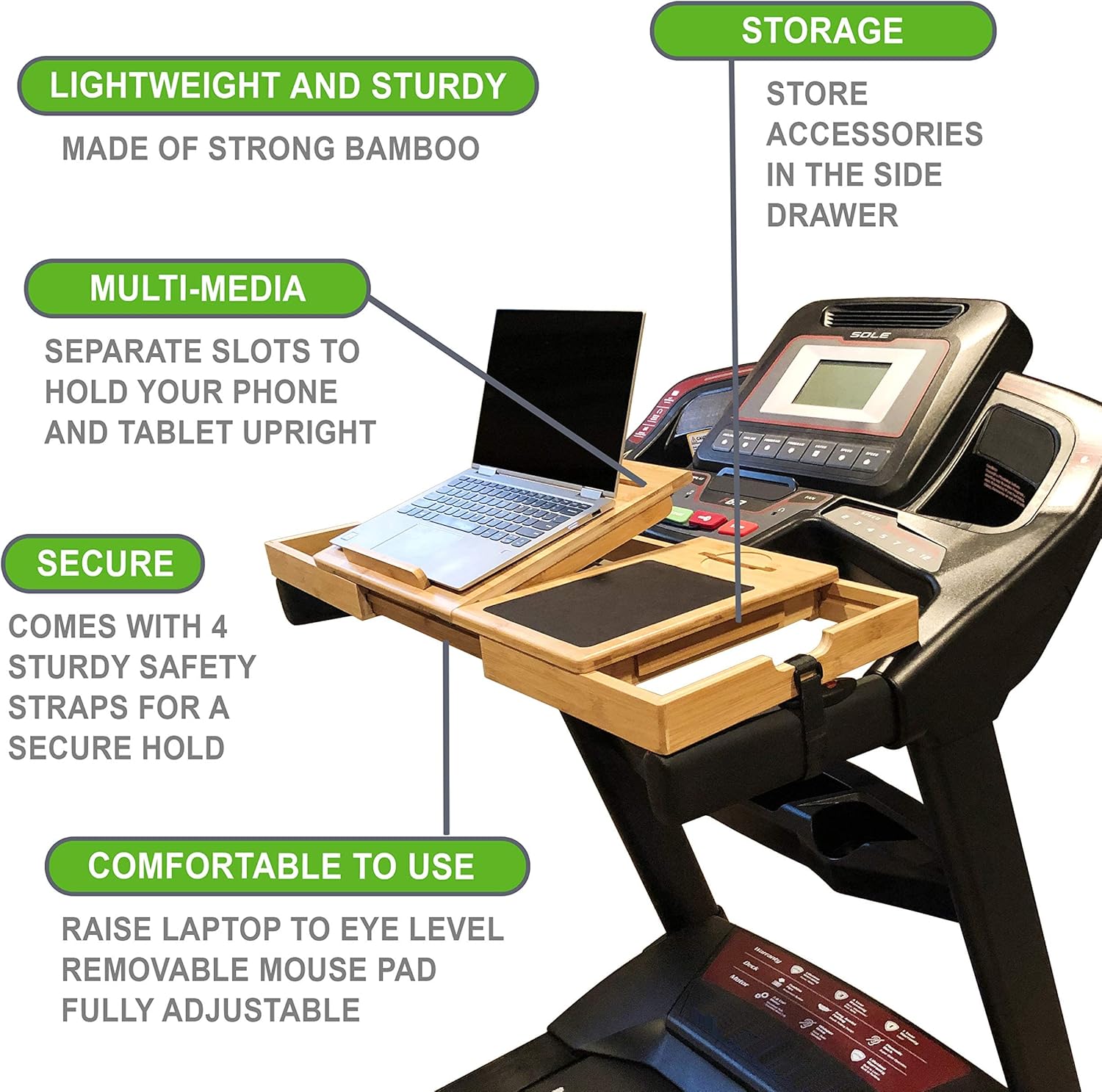 Treadmill Desk Attachment with Laptop Stand G83310