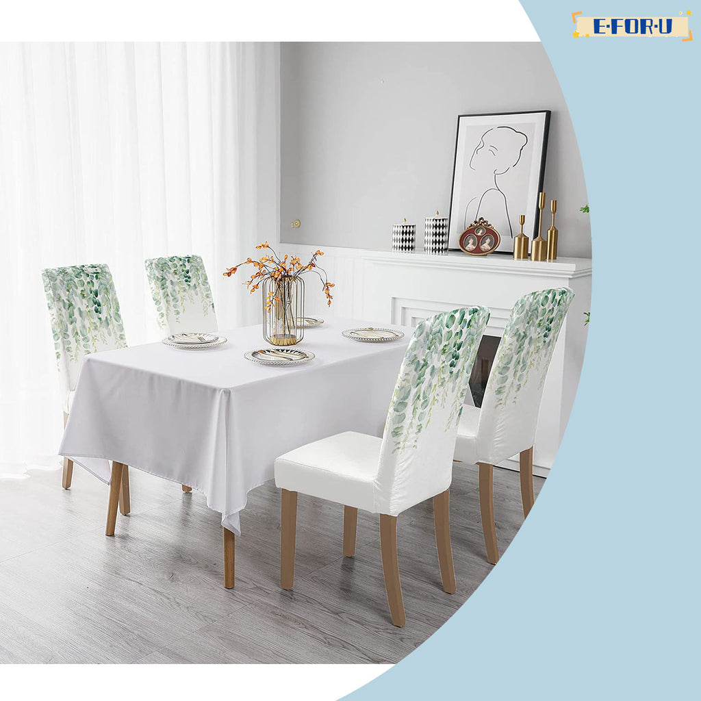 Spandex Stretch Dining Chair Covers Set, Removable Washable M36683