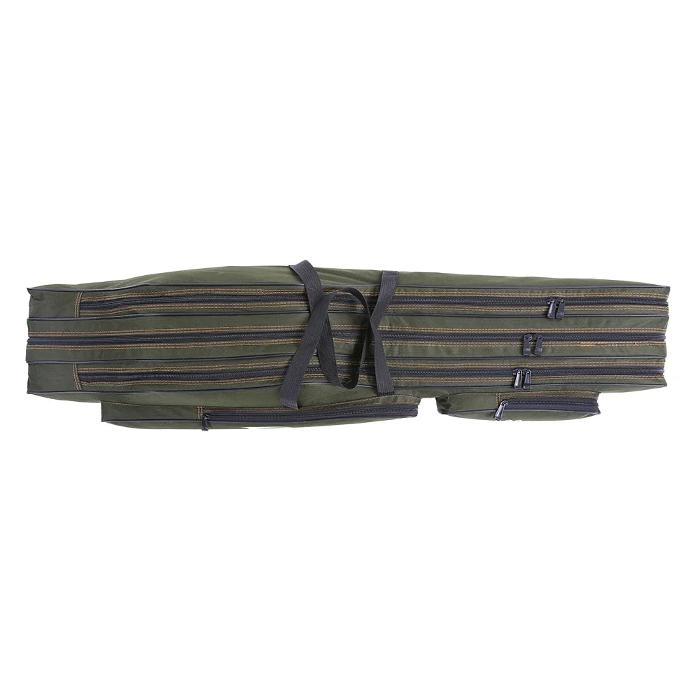 Portable Folding Fishing Rod Carrier Canvas Storage Bag H3984
