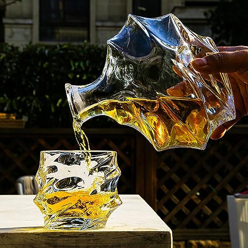 Crystal Whiskey Decanter Set with Glasses G264