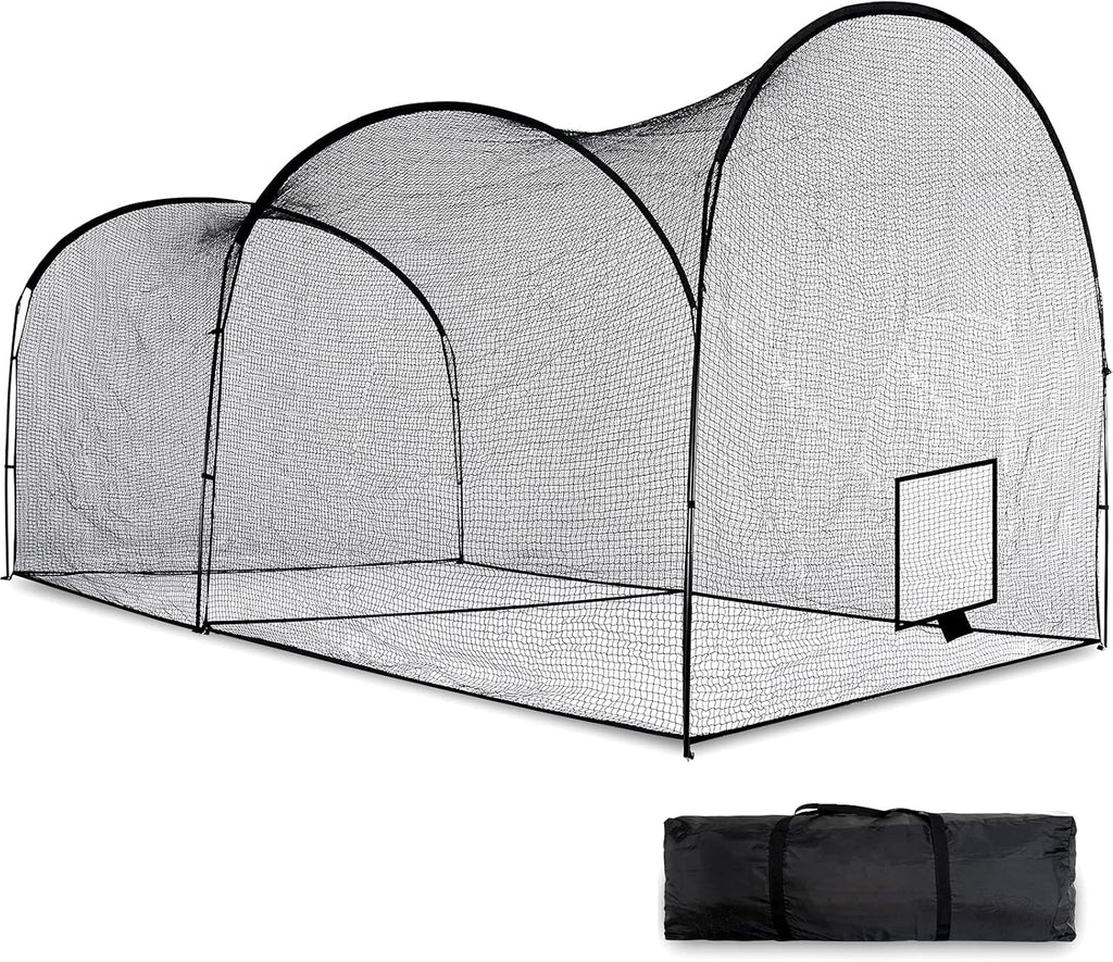 Batting Cage Baseball Softball Training Net with Steel Frame S54256
