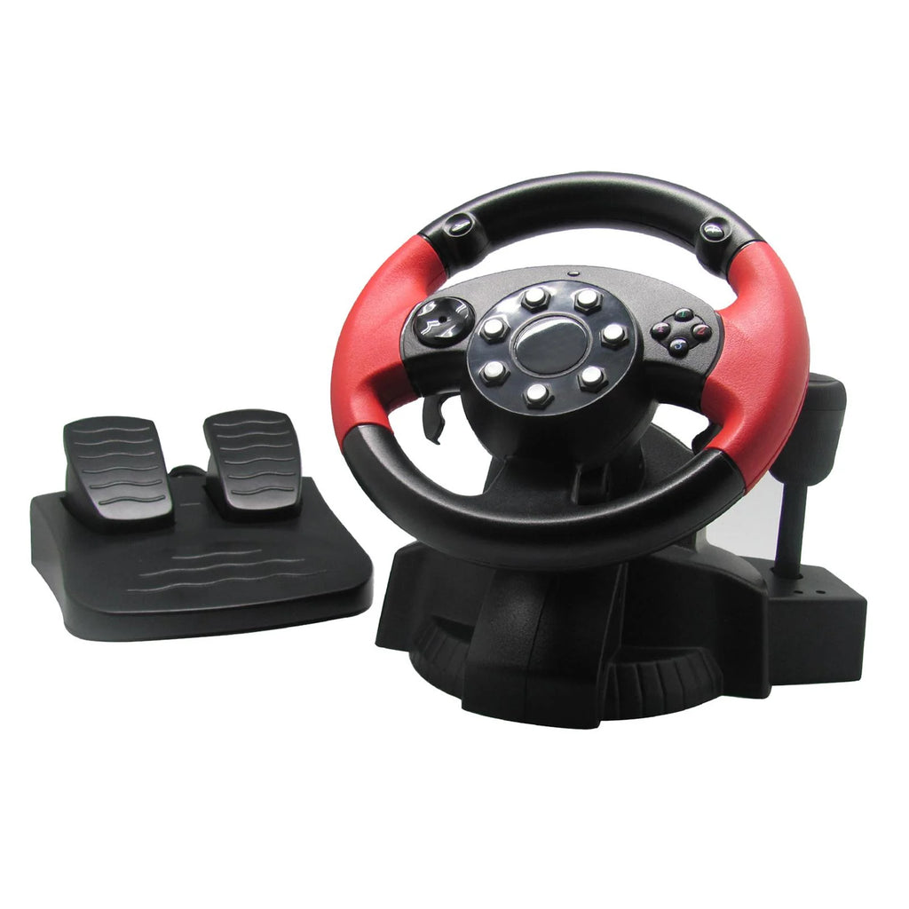 USB Truck Race Steering Wheel with Pedals Set X354