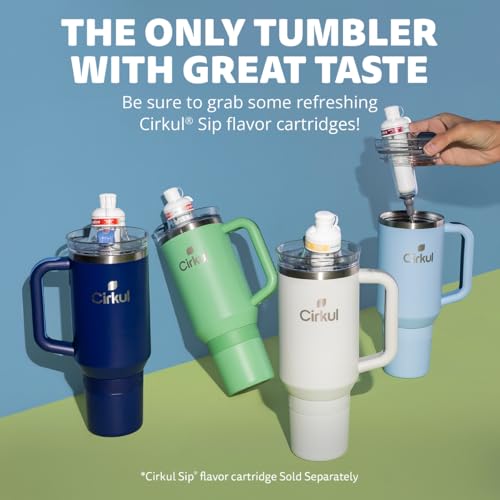 40oz Stainless Steel Tumbler with Handle, Double-Wall Insulated T7917