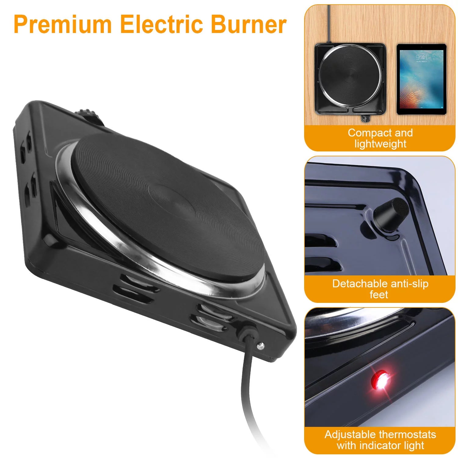 Electric Countertop Single Burner 1500W with Cast Iron Hot Plate L21804